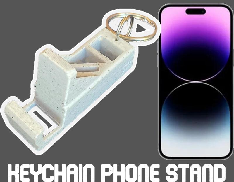 Keychain phone stand