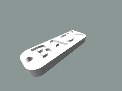 Back door key chain