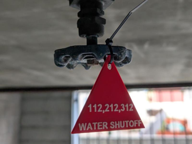 Water Valve ID Tag