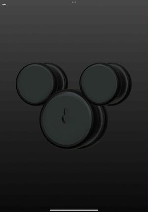 Wall mounted Mickey Mouse ear holder