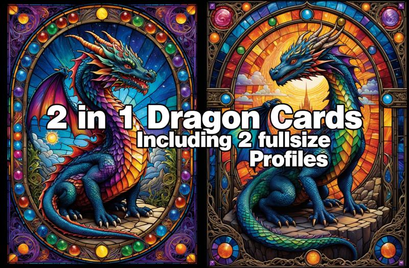 2D Art : Dragon Cards Bundle 2 in 1