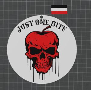 Skullapple -  Just one Bite  - Door hanger - Halloween 2023