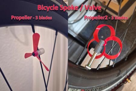 Bicycle Spoke / Valve Propeller spin