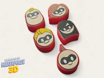 The Incredibles - Fidget Clickers (Family Members)