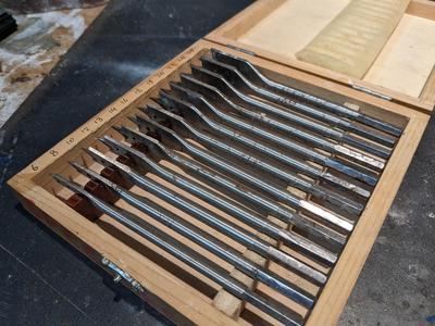Spade drill set inlay
