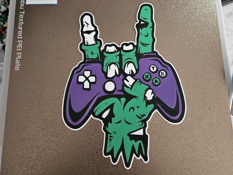 Zombie Gamer flat wall art
