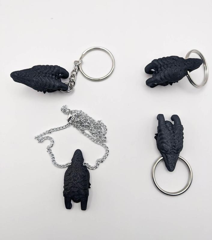 Dragon Head Keychain, Dragon Head Necklace