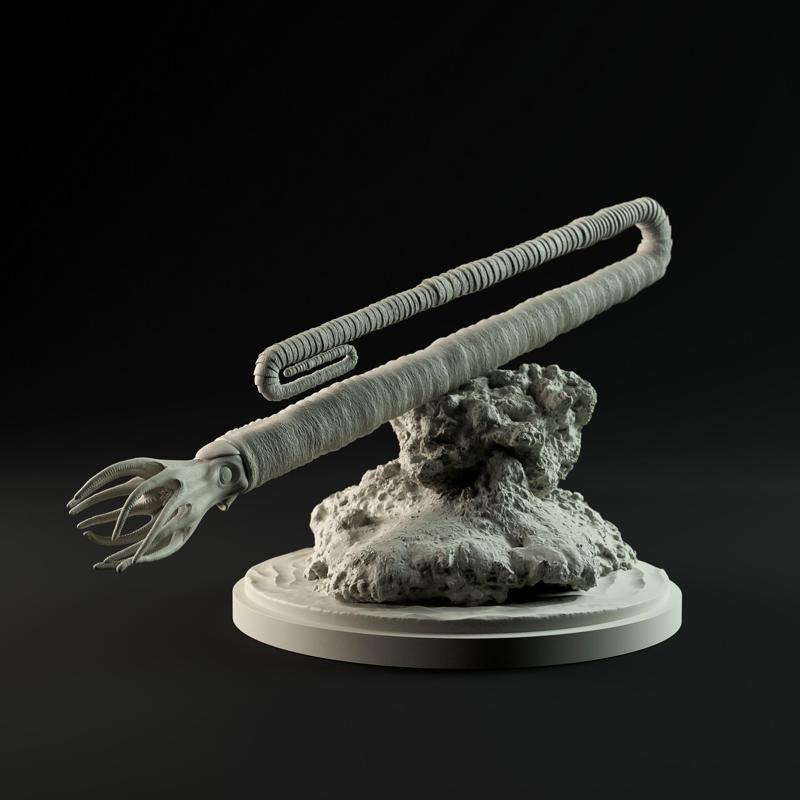 Diplomoceras swimming 1-20 scale pre-supported