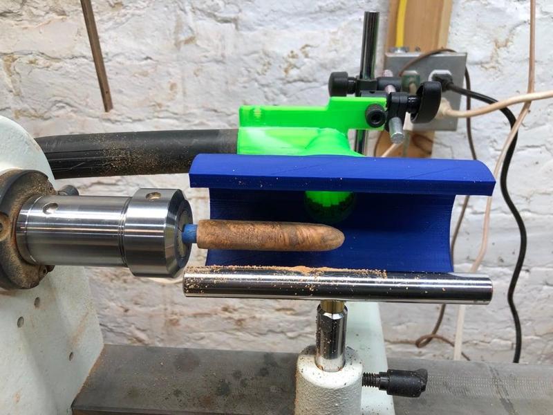 Jet 1221 lathe vacuum dust hood for pen turning