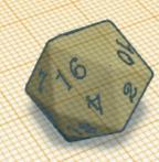 D20, Number 20 Is blank for customization