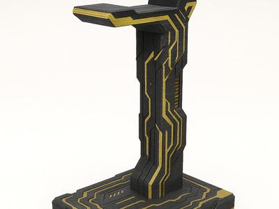 Neon Nexus – Cyberpunk Headphone Stand