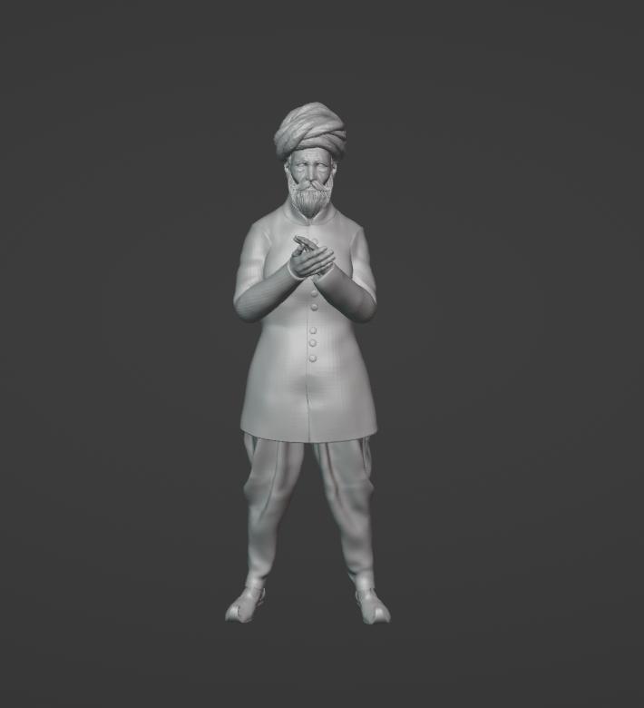 Indian Standing Old Man