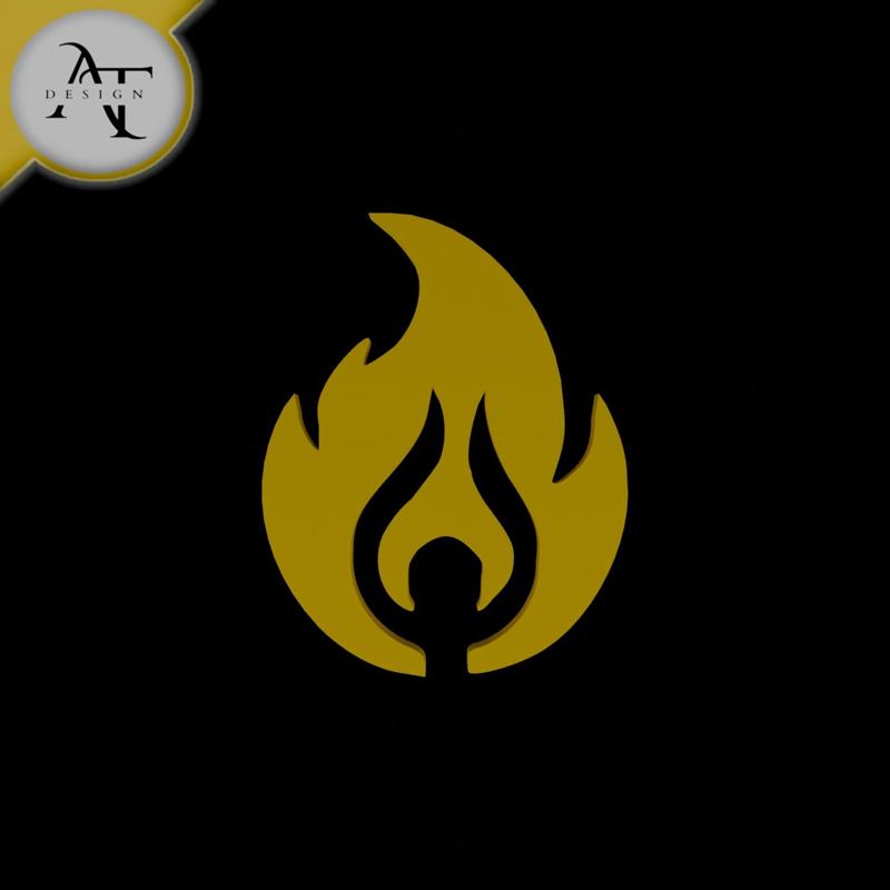 Simple Flame Symbol - 2D Art