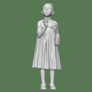 GIRL STAND FOR DIORAMA PEOPLE CHARACTER
