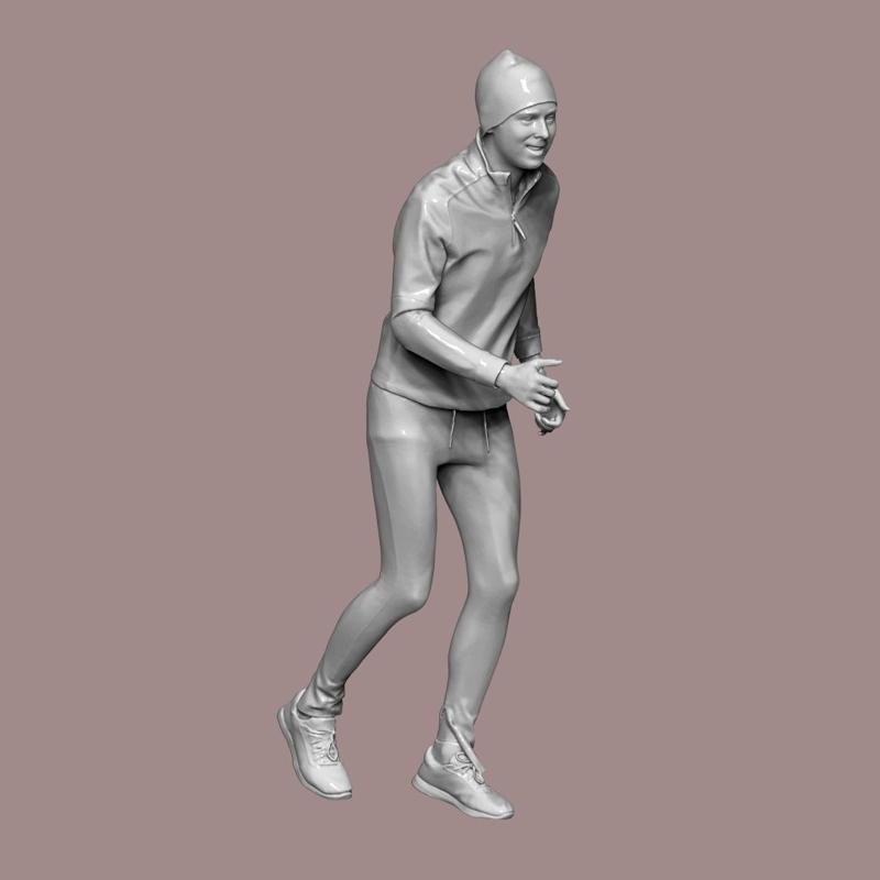 MAN RUN PEOPLE CHARACTER DIORAMA