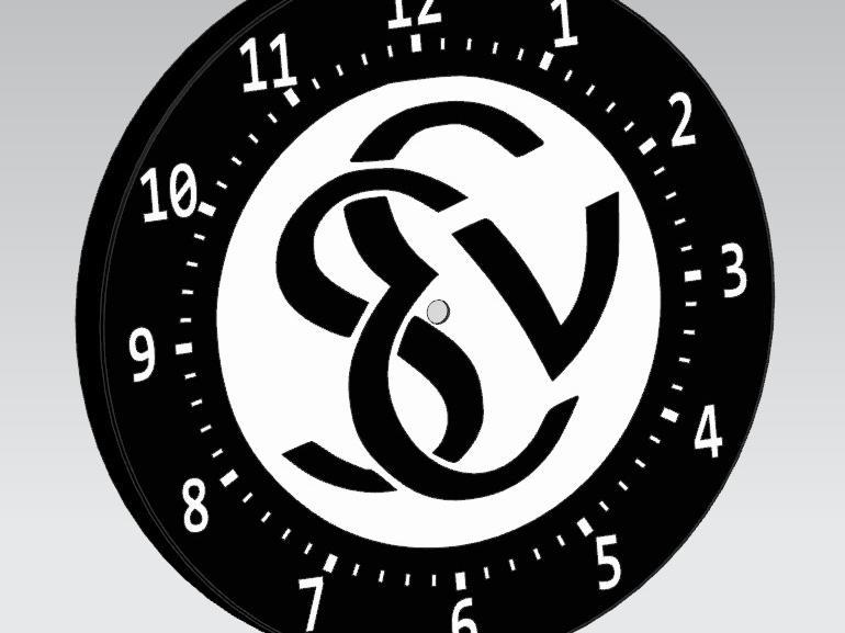 SV Elversberg wall clock Wanduhr