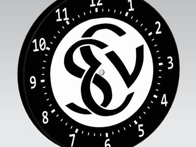 SV Elversberg wall clock Wanduhr