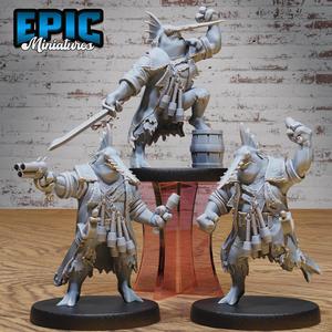 Sawhead Pirate Set ‧ DnD Miniature ‧ Tabletop Miniatures ‧ Gaming Monster ‧ 3D Model ‧ RPG ‧ DnDminis ‧ STL FILE