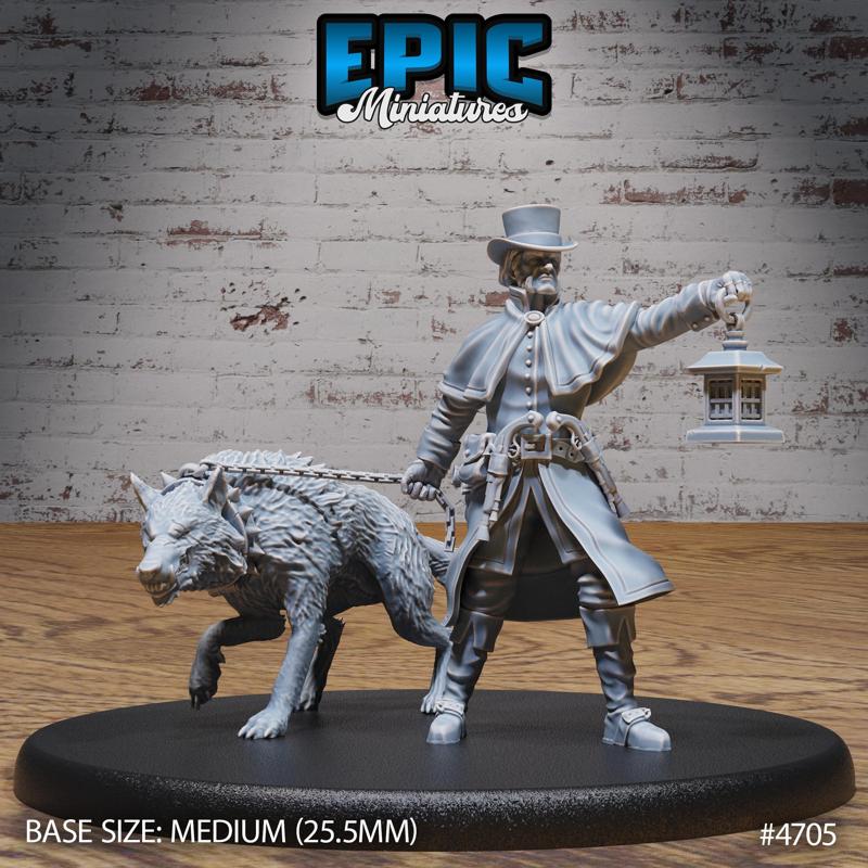 Beast Watch and Tame Wolf ‧ DnD Miniature ‧ Tabletop Miniatures ‧ Gaming Monster ‧ 3D Model ‧ RPG ‧ DnDminis ‧ STL FILE