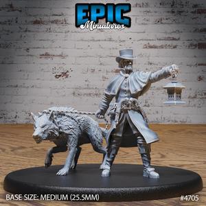 Beast Watch and Tame Wolf ‧ DnD Miniature ‧ Tabletop Miniatures ‧ Gaming Monster ‧ 3D Model ‧ RPG ‧ DnDminis ‧ STL FILE