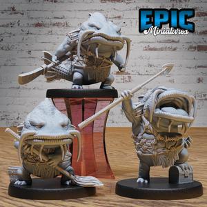 Catfish Folk Set ‧ DnD Miniature ‧ Tabletop Miniatures ‧ Gaming Monster ‧ 3D Model ‧ RPG ‧ DnDminis ‧ STL FILE
