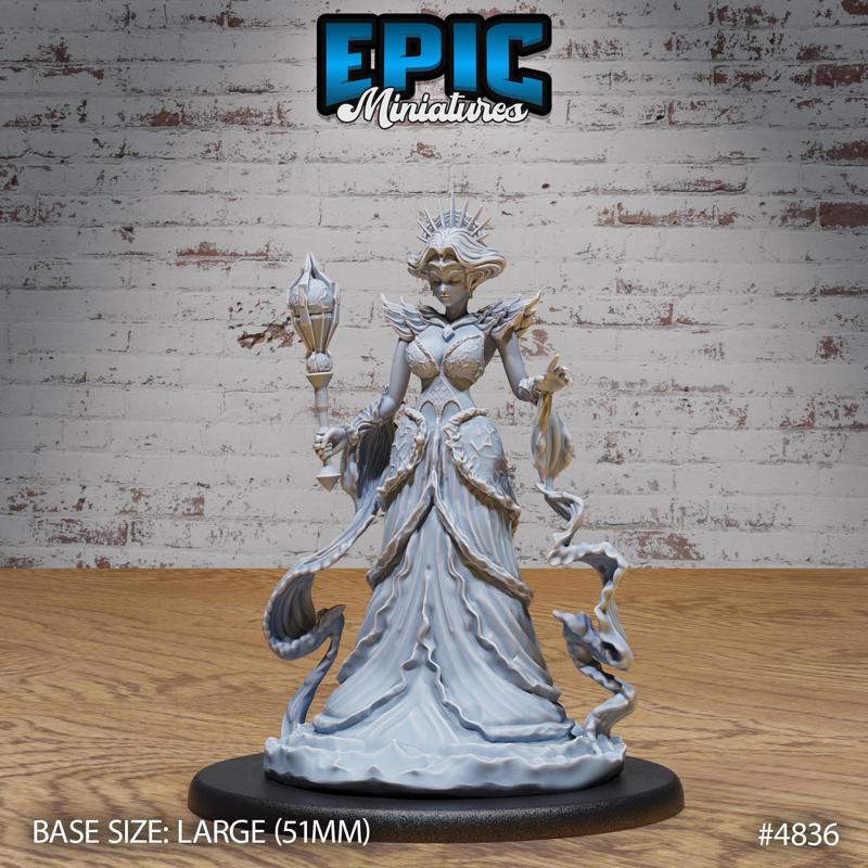 Undine Princess ‧ DnD Miniature ‧ Tabletop Miniatures ‧ Gaming Monster ‧ 3D Model ‧ RPG ‧ DnDminis ‧ STL FILE