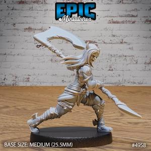Orc Tiefling Female Attack ‧ DnD Miniature ‧ Tabletop Miniatures ‧ Gaming Monster ‧ 3D Model ‧ RPG ‧ DnDminis ‧ STL FILE