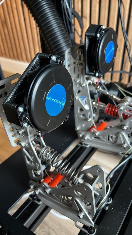 VRS and Heusinkveld Sprint Pedal Mounts for Dayton Audio TT25 Transducers