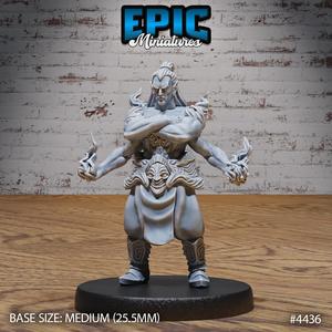 Rage Demon Asura ‧ DnD Miniature ‧ Tabletop Miniatures ‧ Gaming Monster ‧ 3D Model ‧ RPG ‧ DnDminis ‧ STL FILE