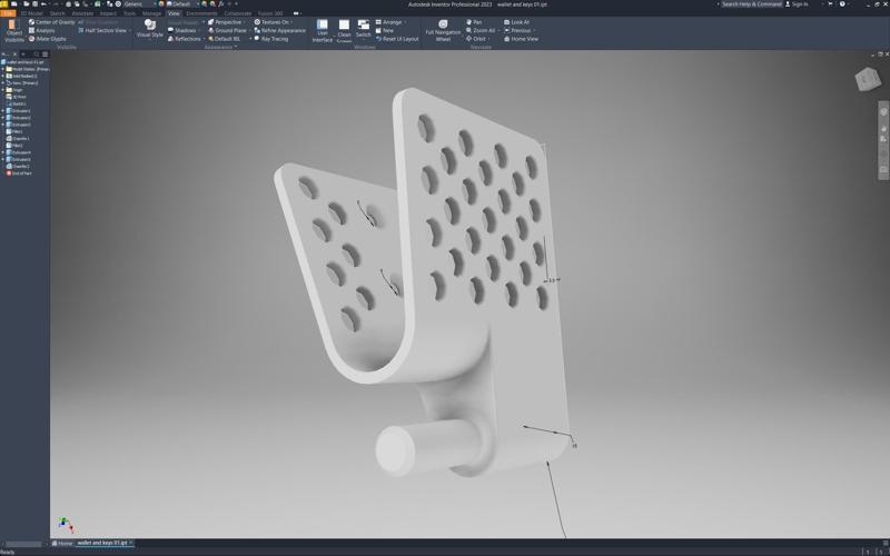 Wallet and keys wall hanger (ring hang for keys) + screws holes + large wallet