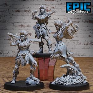 Orc Lady Adventurer Set ‧ DnD Miniature ‧ Tabletop Miniatures ‧ Gaming Monster ‧ 3D Model ‧ RPG ‧ DnDminis ‧ STL FILE