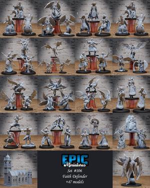 Faith Defender Set ‧ DnD Miniature ‧ Tabletop Miniatures ‧ Gaming Monster ‧ 3D Model ‧ RPG ‧ DnDminis ‧ STL FILE