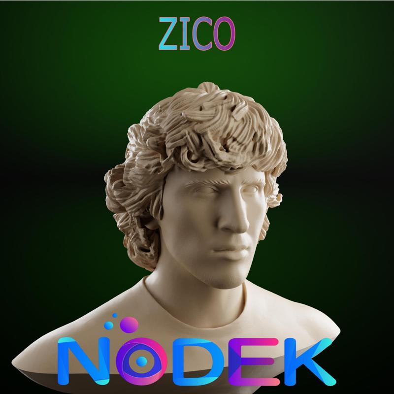 Bust of Zico - The White Pelé of Brazilian Soccer