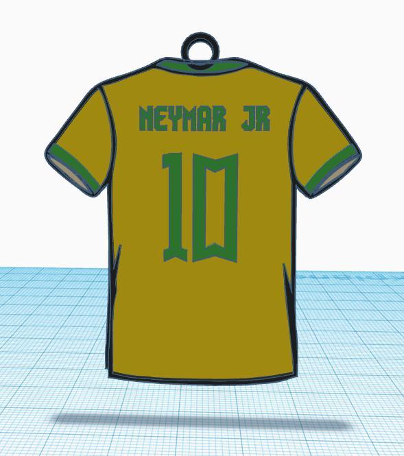 Neymar 10 Brazil T-shirt keychain