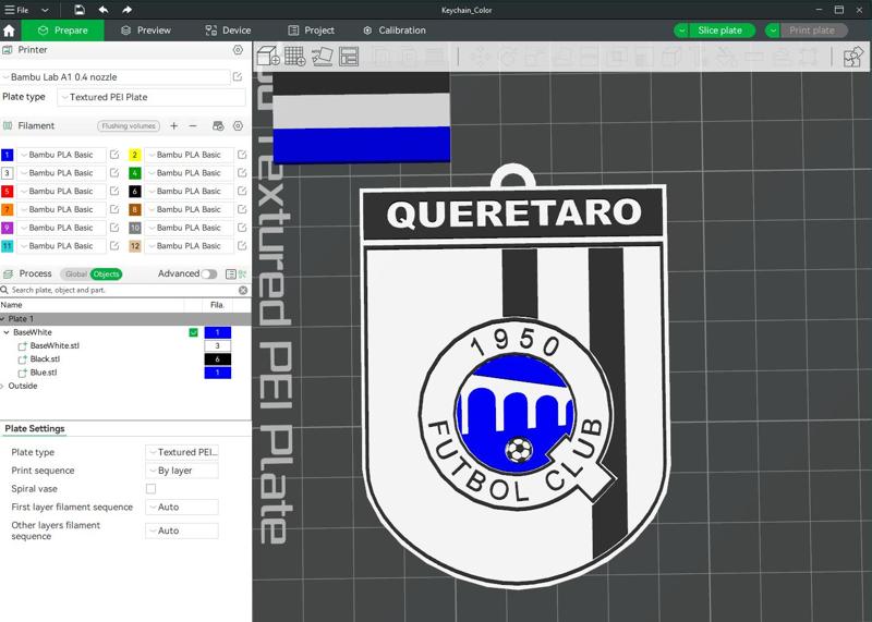 Liga MX Queretaro keychain badge color printable