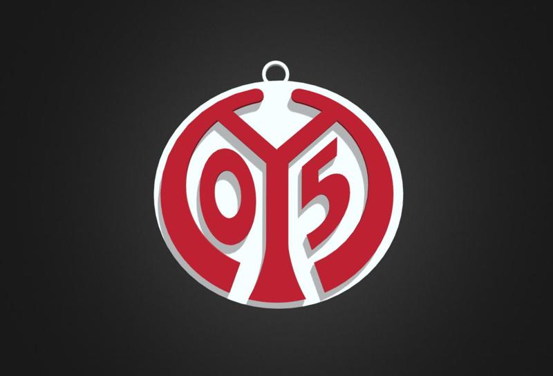 Schlüsselring Keyring Keyring Key ring Mainz 3D