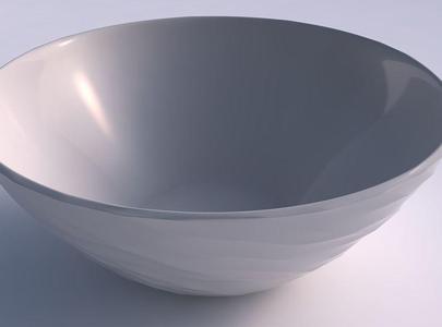 Bowl wide with fibers smooth inside