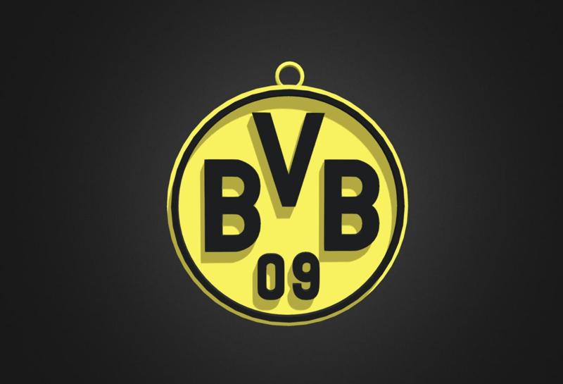 Schlüsselring Keyring Keyring Key ring Borussia Dortmund 3D