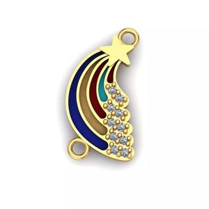 Jewelry pendant with star and diamonds