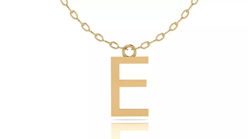 Alphabet Tahoma Letters Pendant E