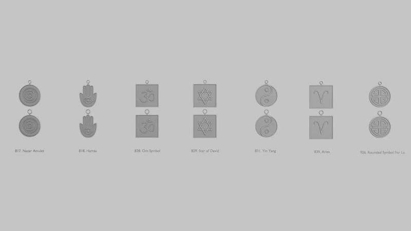 Ancient Glyphs Mini Pendant Pack Original Blend STL Collection