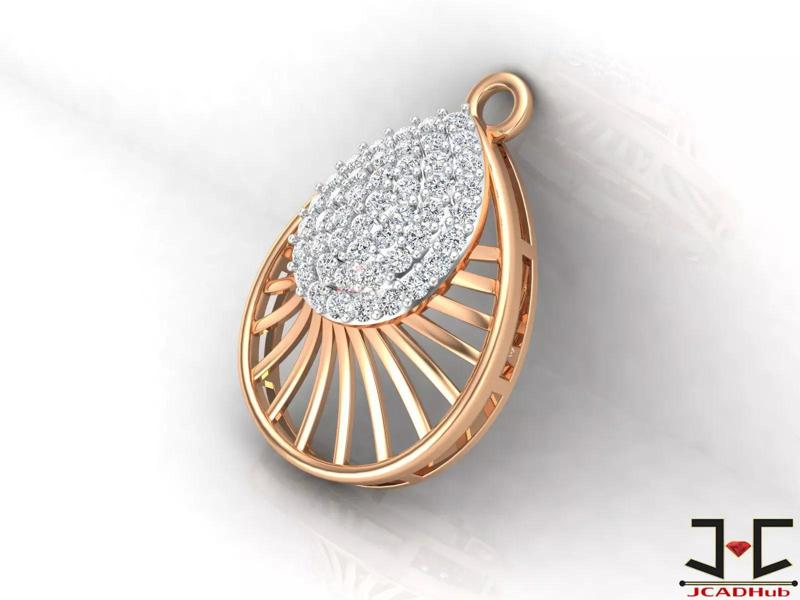 0253 - Diamond Studded Pendant Set for Girls - JCADHub