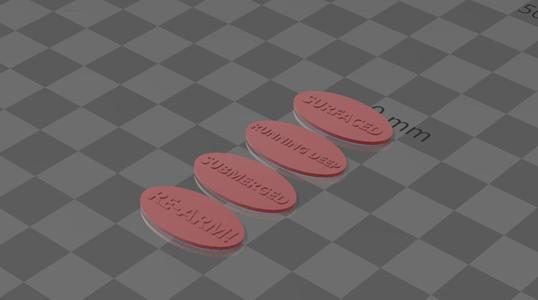 Victory at Sea Hit Submarine Tokens