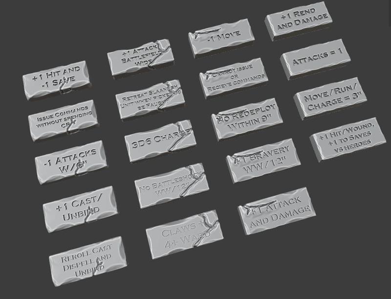 Hedonites of Chaos - AoS 4 Stone look tokens