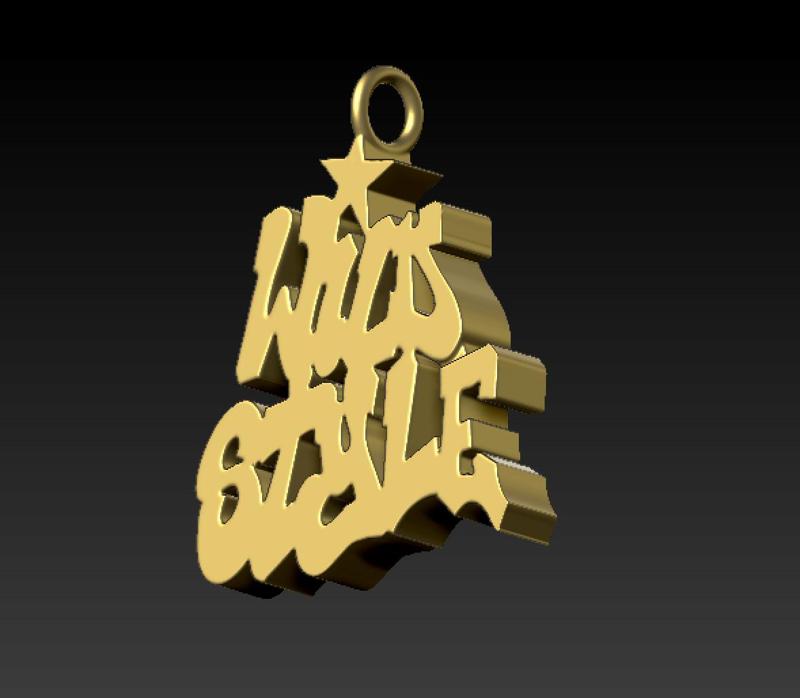 Wild Style PENDANT, CHARM & XMAS DECORATION.