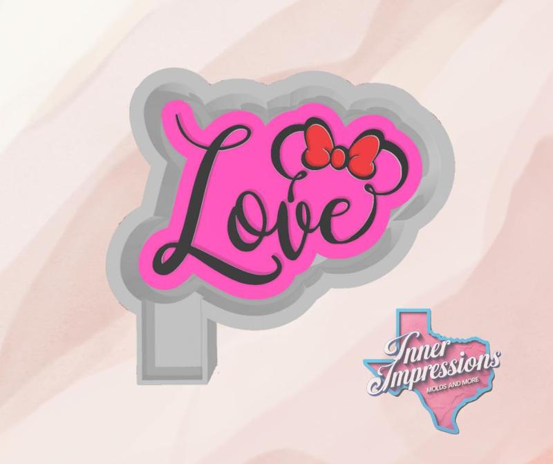 Love Minnie Mouse Freshie Mold