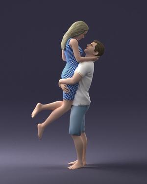 000251 Couple in Romantic Pose – Man Holding Woman 0207