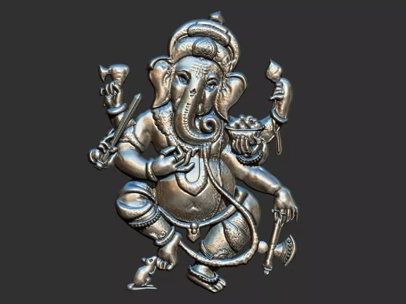 Ganesh Relief Pendant
