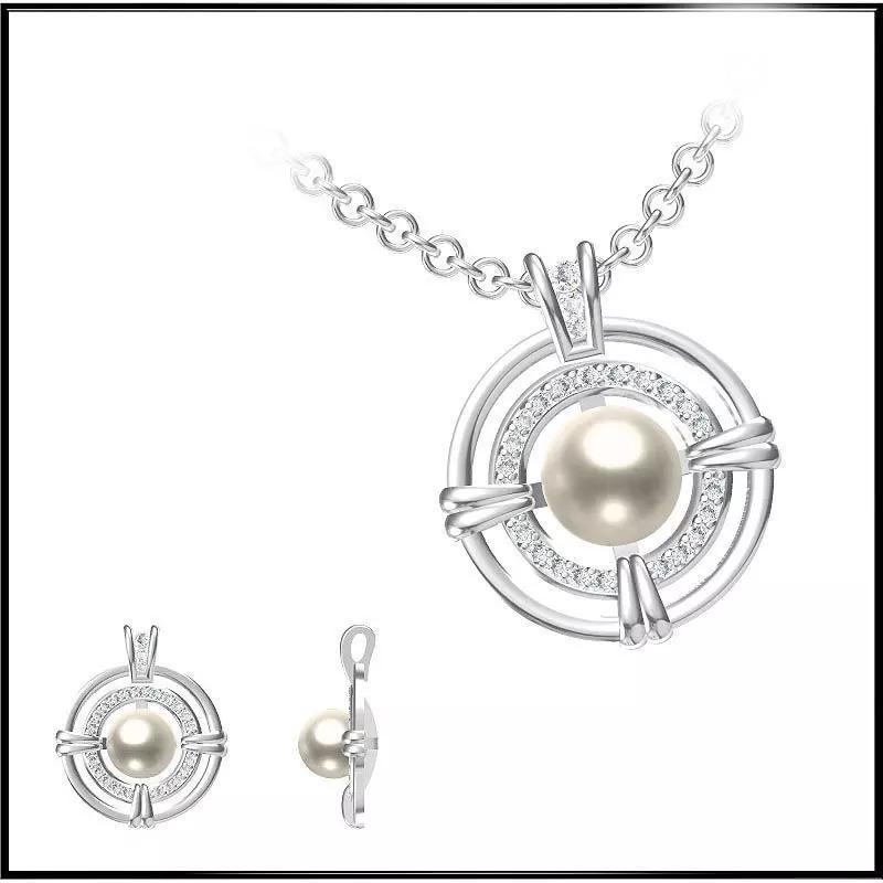JCD Format Personalized pearl pendant jewelers file set