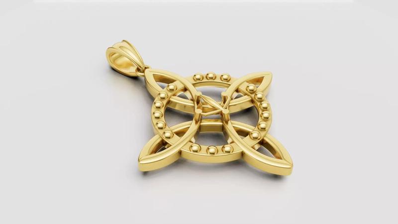 SHORT ROYUND GOLDPENDANT